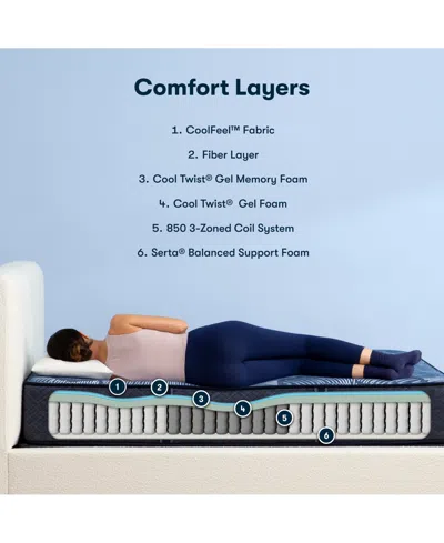 Serta Perfect Sleeper Dazzling Night 12" Medium Hybrid Mattress, Twin Xl In Transparent