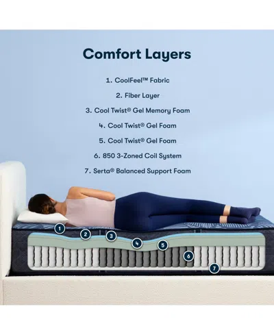 Serta Perfect Sleeper Euphoric Nights 14" Plush Hybrid Mattress, California King In Transparent
