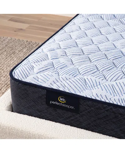 Serta Perfect Sleeper Blue Lagoon Night 12" Firm Mattress Set, Twin Xl In Transparent