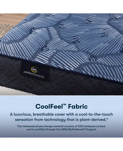 Serta Perfect Sleeper Cobalt Calm 13" Plush Mattress Set, Twin In Transparent