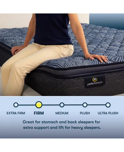 Serta Perfect Sleeper Cobalt Calm 14" Firm Pillow Top Mattress Set, Twin In Transparent