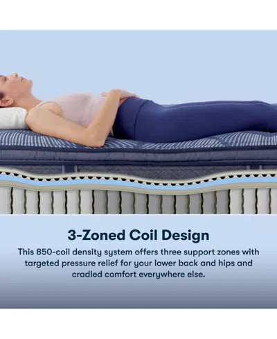 Serta Perfect Sleeper Cobalt Calm 13" Plush Mattress Set, Queen Split In Transparent