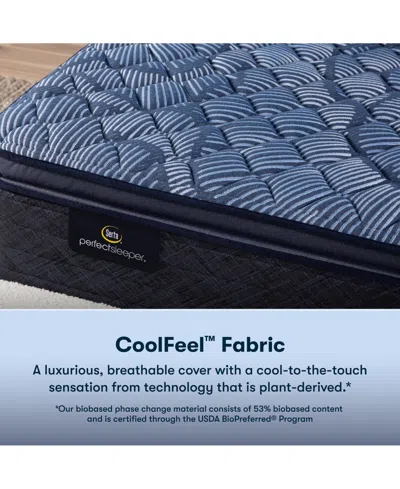 Serta Perfect Sleeper Cobalt Calm 14" Firm Pillow Top Mattress Set, King In Transparent
