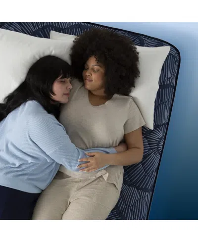 Serta Perfect Sleeper Cobalt Calm 14" Medium Pillow Top Mattress Set, Queen In Transparent