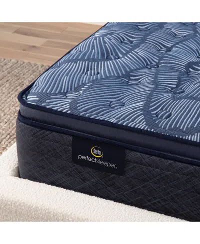 Serta Perfect Sleeper Cobalt Calm 14" Medium Pillow Top Mattress Set, King In Transparent
