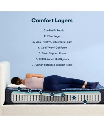 Serta Perfect Sleeper Dazzling Night 12" Firm Hybrid Mattress Set, Queen In Transparent