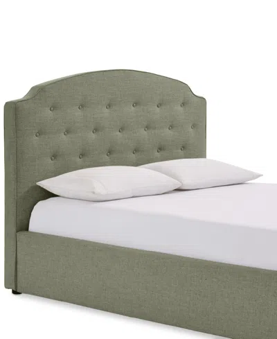 Macy's Aminah Twin Upholstered Storage Bed In Green