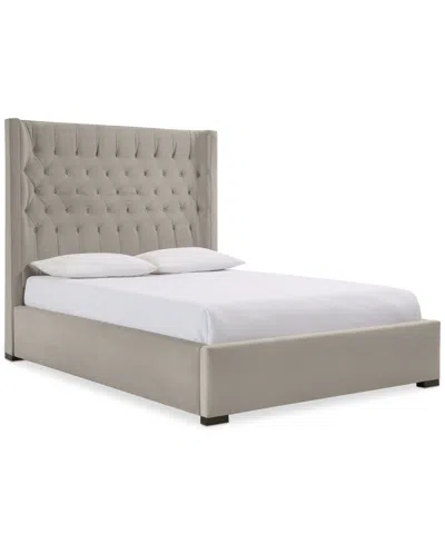 Macy's Cadelyn Upholstered King Bed In Silver
