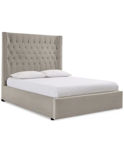 Macy's Cadelyn King Upholstered Storage Bed In Silver