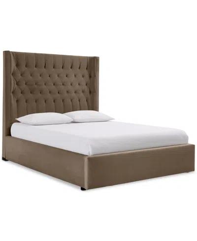 Macy's Cadelyn King Upholstered Storage Bed In Brown