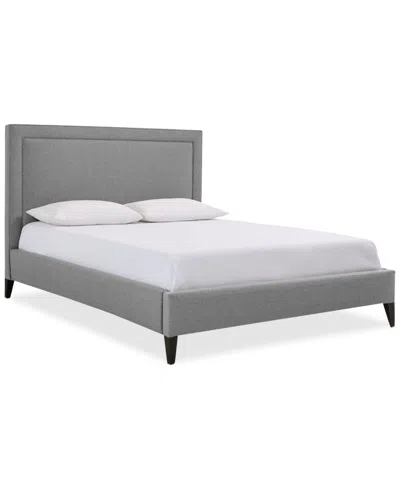 Macy's Naliya Upholstered Twin Bed In Gray