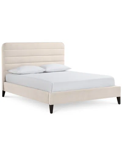 Macy's Haryan Upholstered Twin Bed In Sand