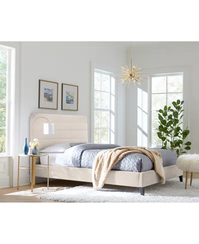 Macy's Haryan Upholstered Twin Bed In Sand