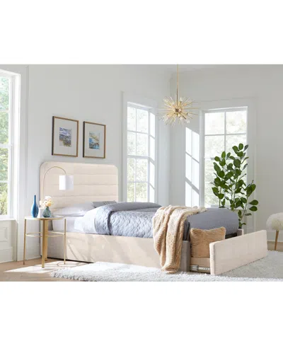 Macy's Haryan Full Upholstered Storage Bed In Sand
