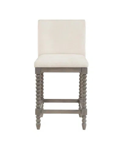 Osp Home Furnishings Abbott 26" Spindle Counter Stool With Frame And Faux Leather