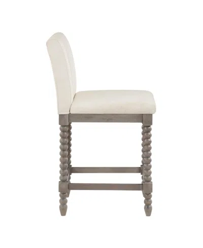 Osp Home Furnishings Abbott 26" Spindle Counter Stool With Frame And Faux Leather