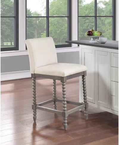 Osp Home Furnishings Abbott 26" Spindle Counter Stool With Frame And Faux Leather