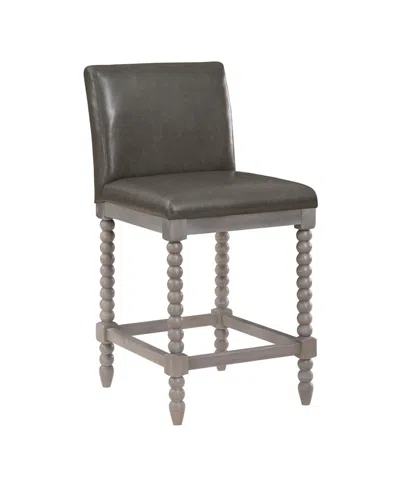 Osp Home Furnishings Abbott 26" Spindle Counter Stool With Frame And Faux Leather