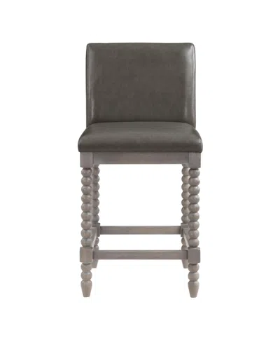 Osp Home Furnishings Abbott 26" Spindle Counter Stool With Frame And Faux Leather