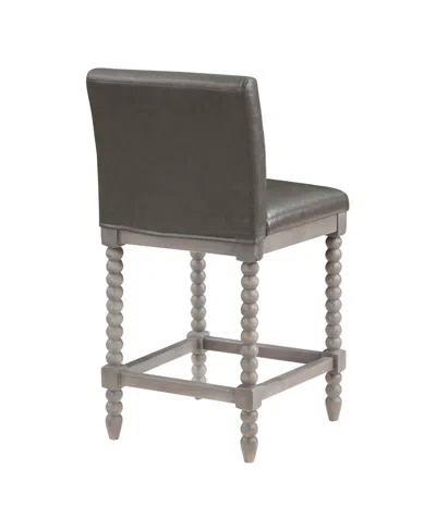 Osp Home Furnishings Abbott 26" Spindle Counter Stool With Frame And Faux Leather