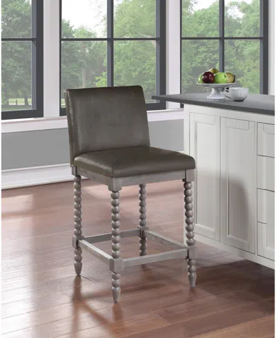 Osp Home Furnishings Abbott 26" Spindle Counter Stool With Frame And Faux Leather