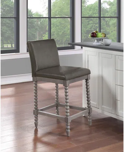 Osp Home Furnishings Abbott 26" Spindle Counter Stool With Frame And Faux Leather
