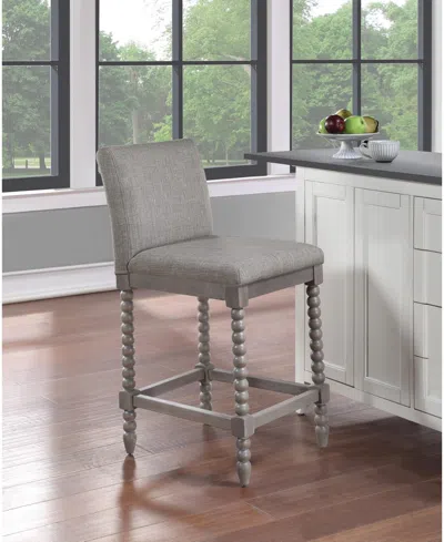 Osp Home Furnishings Abbott 26" Spindle Counter Stool With Frame And Faux Leather