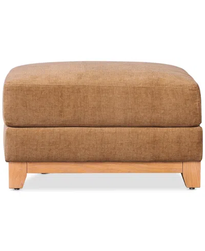 Macy's Estlin Fabric Ottoman, Created For  In Brown