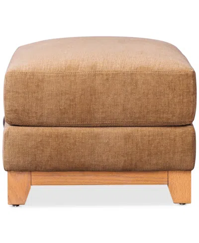 Macy's Estlin Fabric Ottoman, Created For  In Brown