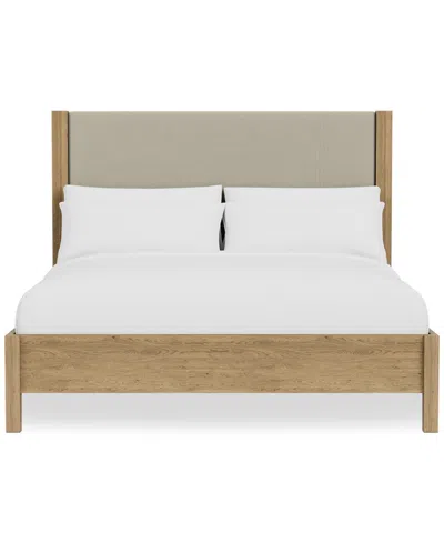 Macy's Davie King Upholstered Bed In Brown