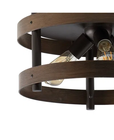 Jonathan Y Cooper 16" 3-light Farmhouse Industrial Iron Led Flush Mount