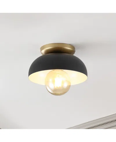 Jonathan Y Paulina 8.5" 1-light Classic Industrial Iron Led Flush Mount