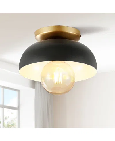 Jonathan Y Paulina 8.5" 1-light Classic Industrial Iron Led Flush Mount