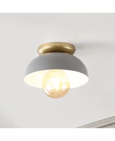 Jonathan Y Paulina 8.5" 1-light Classic Industrial Iron Led Flush Mount