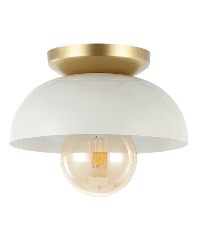 Jonathan Y Paulina 8.5" 1-light Classic Industrial Iron Led Flush Mount