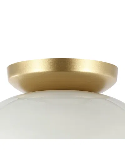 Jonathan Y Paulina 8.5" 1-light Classic Industrial Iron Led Flush Mount