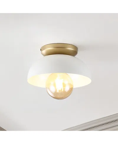 Jonathan Y Paulina 8.5" 1-light Classic Industrial Iron Led Flush Mount