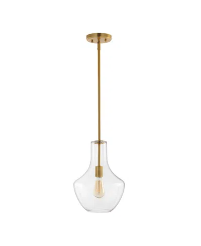 Jonathan Y Watts 10.5" 1-light Mid-century Modern Iron, Glass Led Pendant