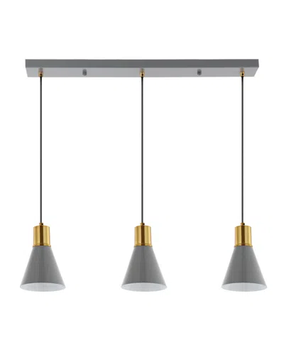 Jonathan Y Apollo 33.5" 3-light Mid-century Modern Iron Adjustable Linear Led Pendant