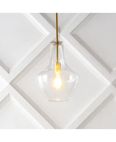 Jonathan Y Watts 10.5" 1-light Mid-century Modern Iron, Glass Led Pendant