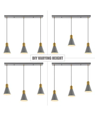 Jonathan Y Apollo 33.5" 3-light Mid-century Modern Iron Adjustable Linear Led Pendant