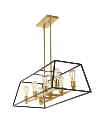 Jonathan Y Liane 35" 8-light Farmhouse Industrial Iron Linear Led Pendant