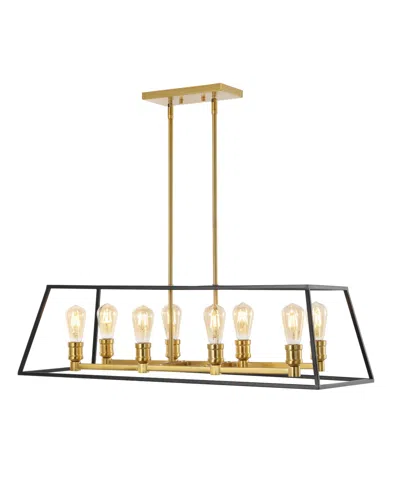 Jonathan Y Liane 35" 8-light Farmhouse Industrial Iron Linear Led Pendant