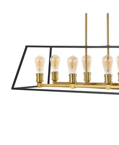 Jonathan Y Liane 35" 8-light Farmhouse Industrial Iron Linear Led Pendant