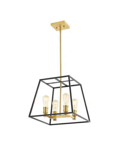 Jonathan Y Lloyd 15" 4-light Farmhouse Industrial Iron Led Pendant