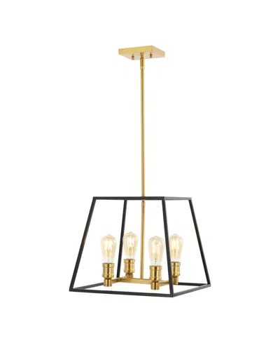 Jonathan Y Lloyd 15" 4-light Farmhouse Industrial Iron Led Pendant