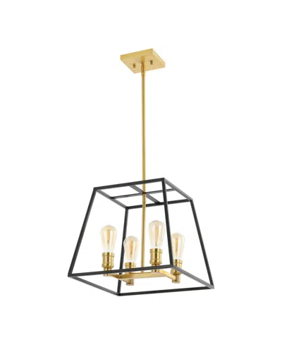 Jonathan Y Lloyd 15" 4-light Farmhouse Industrial Iron Led Pendant