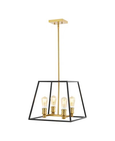 Jonathan Y Lloyd 15" 4-light Farmhouse Industrial Iron Led Pendant