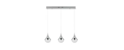 Jonathan Y Elyse Teardrop 33" 3-light Modern Mid-century Iron, Acrylic Integrated Linear Led Pendant