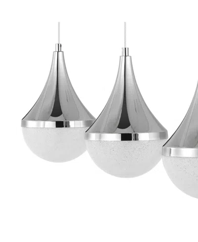 Jonathan Y Elyse Teardrop 33" 3-light Modern Mid-century Iron, Acrylic Integrated Linear Led Pendant